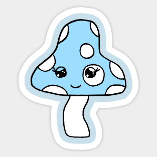 Blue Mushroom Sticker